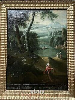 Very interesting painting XVIIIth century, Picturesque Scene 40 X 50 cm