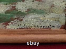 Victor Charreton (1864-1936) Murol School Oil On Wood Panel 2721 CM