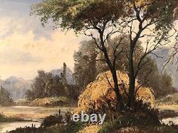 Vilia, Underwood Landscape. Large Oil on Canvas 20th Century
