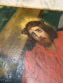 Vintage Christ Wooden Painting