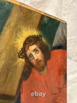 Vintage Christ Wooden Painting