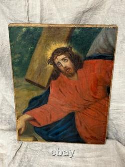 Vintage Christ Wooden Painting