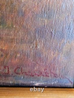 Vintage, Oil on Wood Panel, Still Life Flowers Signed