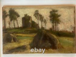 Werner Gilles (1894-1961) Oil on wood Signed Millstones Germany 20th century