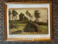 Werner Gilles (1894-1961) Oil on wood Signed Millstones Germany 20th century