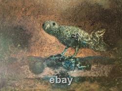 Wood Oil Painting Jacques Van Der Bussche Expressionism Bird Art