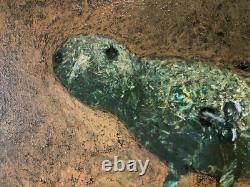 Wood Oil Painting Jacques Van Der Bussche Expressionism Bird Art