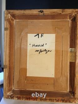 Wood painting signed by Walter Spitzer, Polish painter (1927/2021)