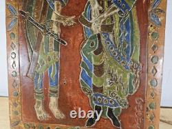 Wooden panel by Christophe Jehan, Saints Apostles, 60 x 37 cm