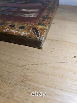 Wooden panel by Christophe Jehan, Saints Apostles, 60 x 37 cm