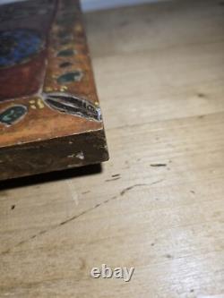 Wooden panel by Christophe Jehan, Saints Apostles, 60 x 37 cm