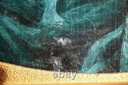 Xviiith Century, Portrait, Young Woman, Oil On Wood, Ancient Painting, Anonymous