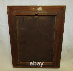 YOUNG WOMAN / MOTHER WITH CHILD 19th century Signed Reneault OIL WOOD FRAME GOLDEN
