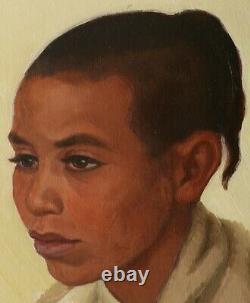 Yvonne Kleiss Herzig Orientalist Painting Child Portrait Girl Algeria