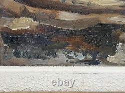1924 Cathedrale D Amiens Huile Cadre 1924 Larose Levy A Identifier Tableau