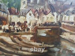 1924 Cathedrale D Amiens Huile Cadre 1924 Larose Levy A Identifier Tableau