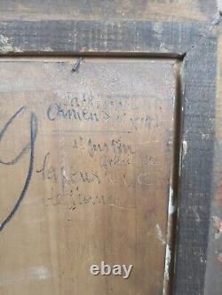 1924 Cathedrale D Amiens Huile Cadre 1924 Larose Levy A Identifier Tableau