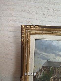 1924 Cathedrale D Amiens Huile Cadre 1924 Larose Levy A Identifier Tableau
