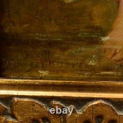 19ème siècle Peinture ancienne à l'huile Baignoire Venus 51x44 cm