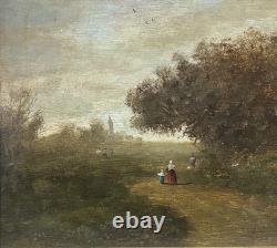 19th Cent. Barbizon School Original Oil Painting Landscape Framed, Signed
