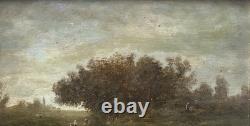 19th Cent. Barbizon School Original Oil Painting Landscape Framed, Signed