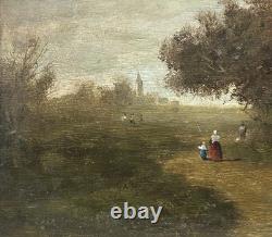 19th Cent. Barbizon School Original Oil Painting Landscape Framed, Signed