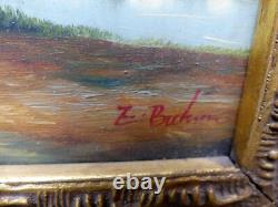 2Tableaux CHIENS Chasse BIGGS & SON Carvers & Gilders Picture Makers & Restorers
