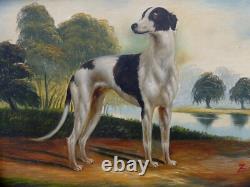 2Tableaux CHIENS Chasse BIGGS & SON Carvers & Gilders Picture Makers & Restorers