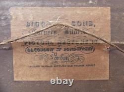 2Tableaux CHIENS Chasse BIGGS & SON Carvers & Gilders Picture Makers & Restorers