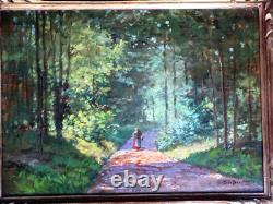 2 TABLEAUX PAR LOUIS EMILE BENASSIT (1833- 1902) PAYSAGES CADRES DORés
