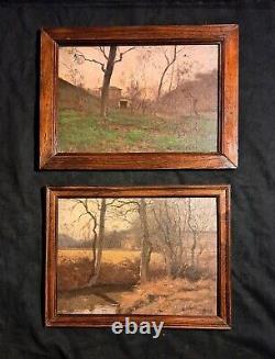 2 Tableaux impressionnistes, huile sur Bois de Théodore LESPINASSE + 4 CD neufs