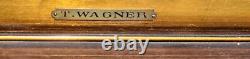 2 Tableaux signés T. WAGNER Livres et Fruits Peinture huile sur panneau de bois