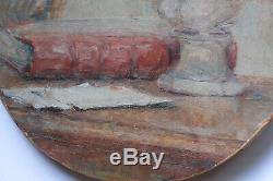 ADRIEN KARBOWSKY 1932 INTERIEUR D'AMATEUR D'ARTbuste, livres, lettres, tableaux