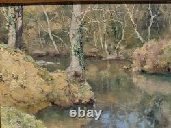 ALBERT REGAGNON. Titré Lorp à Sentaraille. Peinture huile sur panneau bois signé