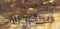ALFONS RUBBENS. Titré Sous Bois. Peinture huile sur panneau de bois signée