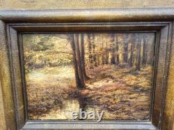 ALFONS RUBBENS. Titré Sous Bois. Peinture huile sur panneau de bois signée