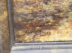 ALFONS RUBBENS. Titré Sous Bois. Peinture huile sur panneau de bois signée