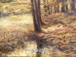 ALFONS RUBBENS. Titré Sous Bois. Peinture huile sur panneau de bois signée