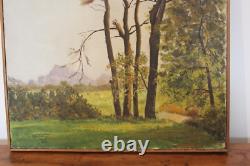 Abel Valabregue HST signé et daté 9 1923 Paysage de sous bois