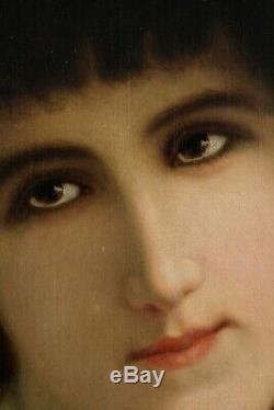 Agapit Stevens, 1849, Portrait, Jeune dame, Femme, Cotation jusque 15000 euros