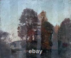 Albert Dagnaux, Vue Du Bois De Boulogne, Huile Sur Carton Signée, Fin XIXe