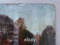 Albert Dagnaux, Vue Du Bois De Boulogne, Huile Sur Carton Signée, Fin XIXe