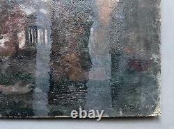 Albert Dagnaux, Vue Du Bois De Boulogne, Huile Sur Carton Signée, Fin XIXe