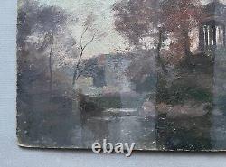 Albert Dagnaux, Vue Du Bois De Boulogne, Huile Sur Carton Signée, Fin XIXe