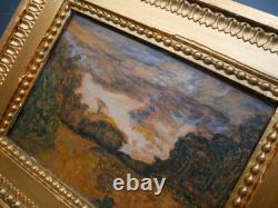 Alexandre Defaux (1826-1900) Paysage Huile sur bois 16,5x22cm