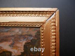 Alexandre Defaux (1826-1900) Paysage Huile sur bois 16,5x22cm