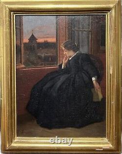 Alfred Léopold Stevens (1823-1906) Jeune femme Pensive, Circa 1880