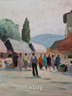 Alfredo STENGHER (1920-2000) Marché en Italie 1974