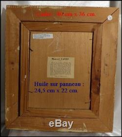 Algérie Française Marcel Canet 1878-1959 Pin Sur La Crique Huile/Panneau Alger