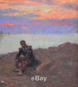 Alphonse CHIGOT, Paysage, Mer, Tableau, Peinture impressionnisme, militaire